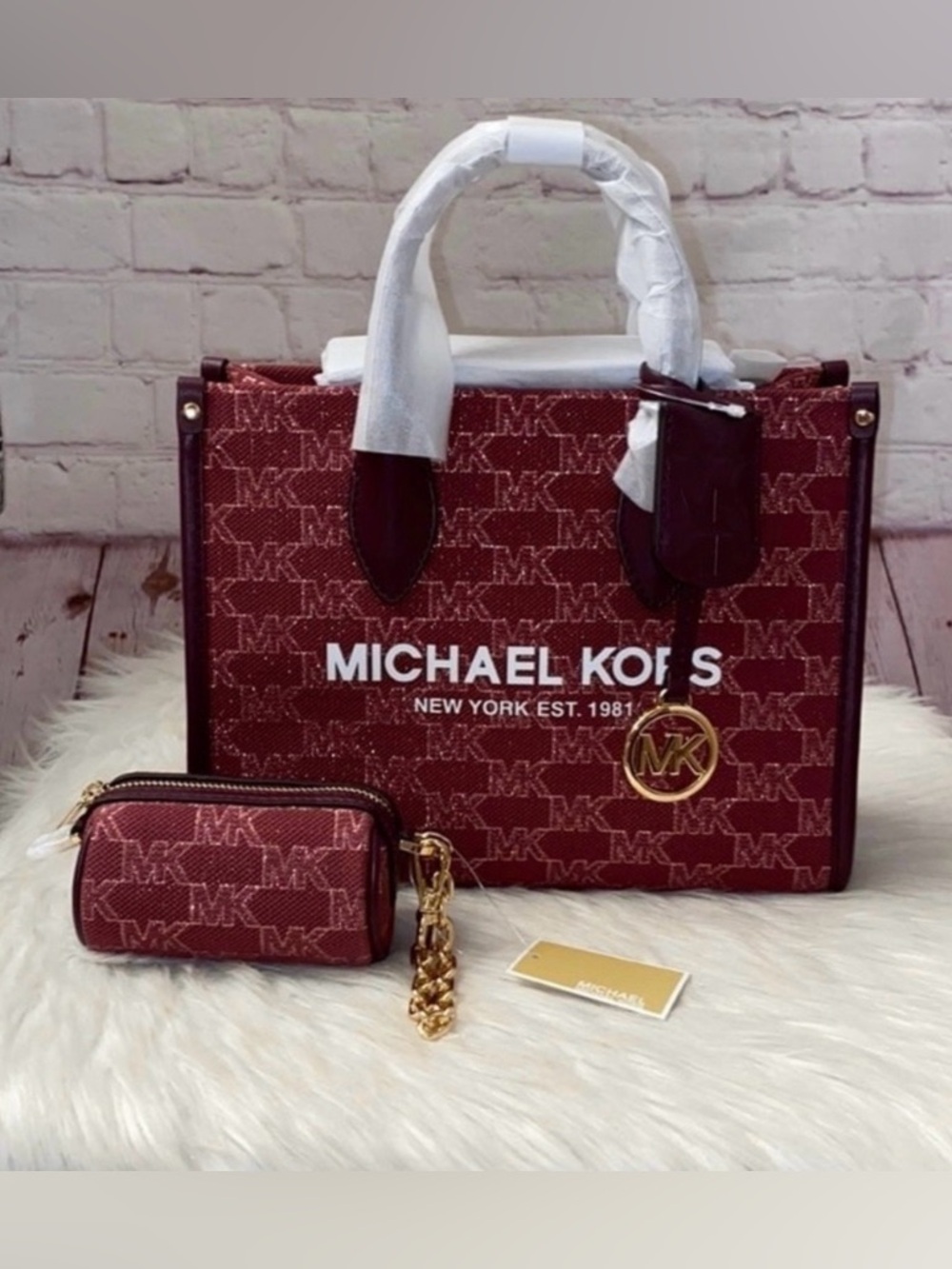 Michael Kors MIRELLA  Xbody/ZOOEY Micro Barrel Pouch 2pc Set